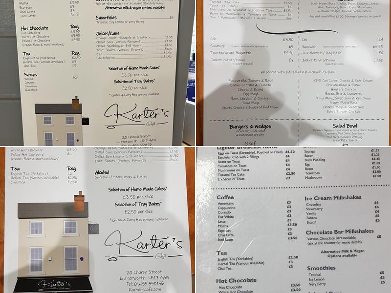 Karter’s cafe Menu