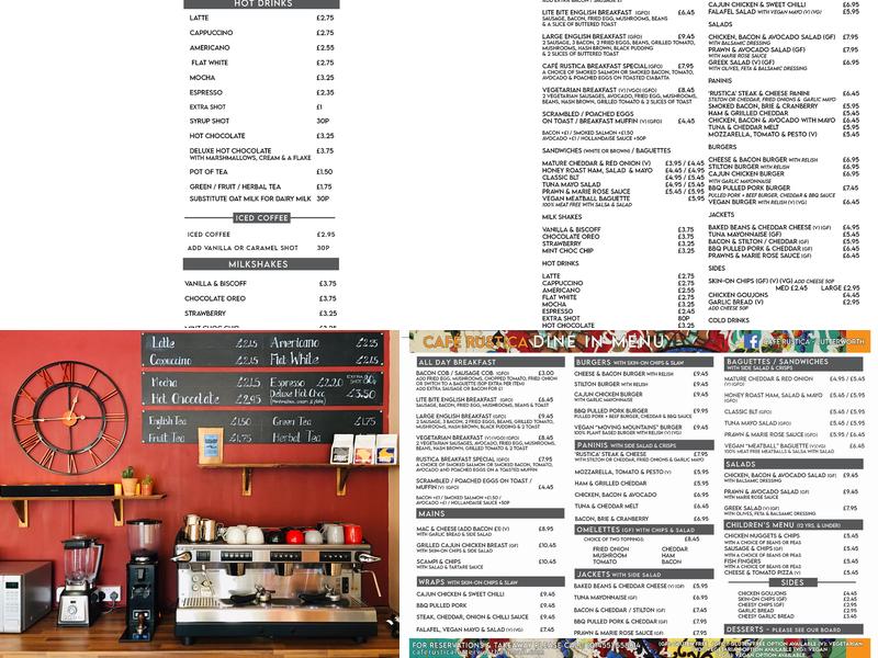 Café Rustica Menu