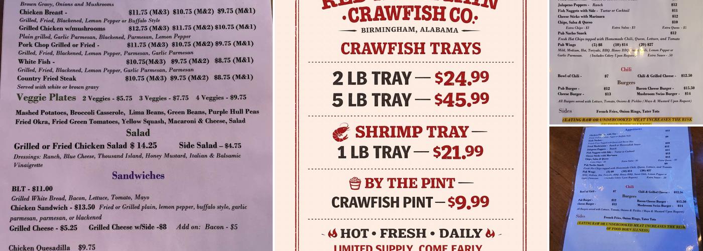 Pub 261 Menu