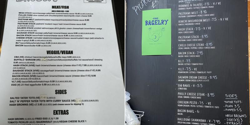 Bagelry Menu