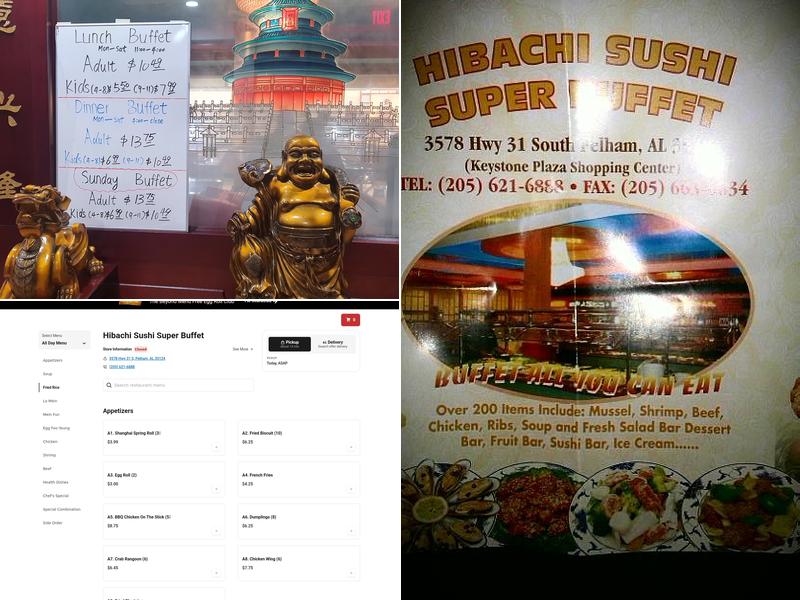 Hibachi Sushi Super Buffet Menu