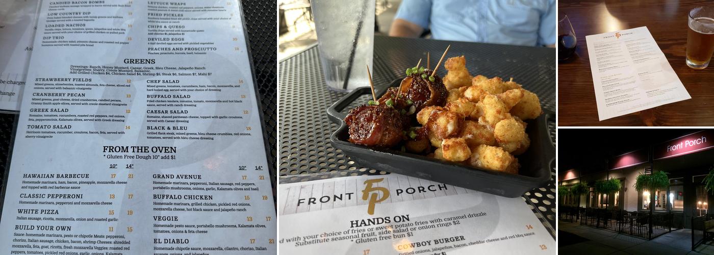 Front Porch Menu