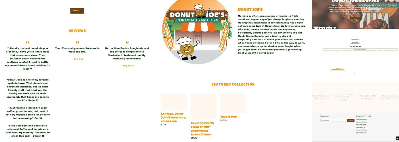 Donut Joe's Inc. Menu