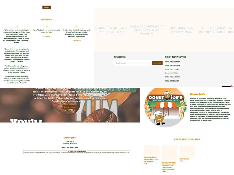 Donut Joe's Inc. Menu