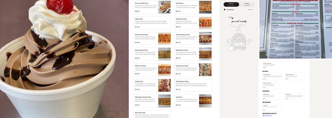 Third Base Pizza & Frozen Custard Parlor Menu