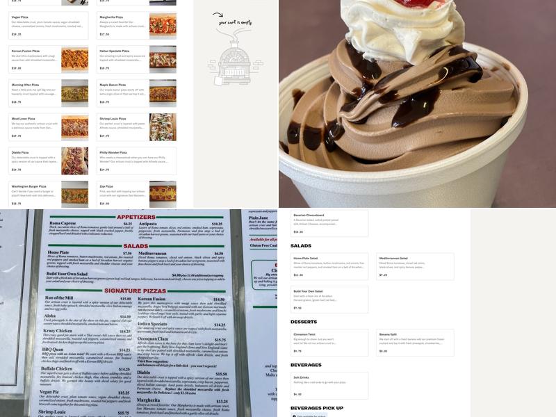 Third Base Pizza & Frozen Custard Parlor Menu