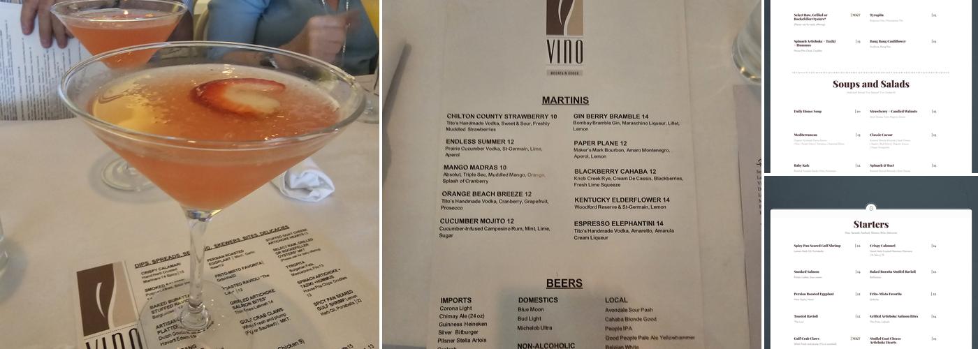Vino Menu