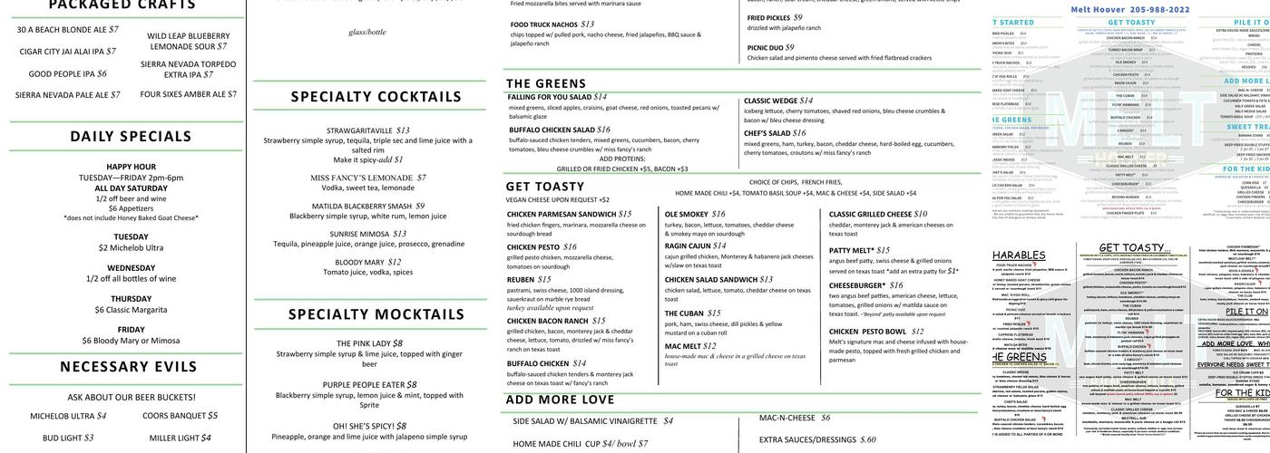 MELT Menu