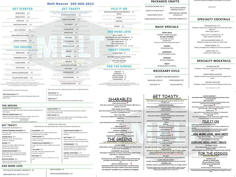 MELT Menu