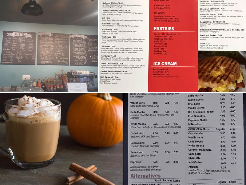 Oasis Coffee House Menu