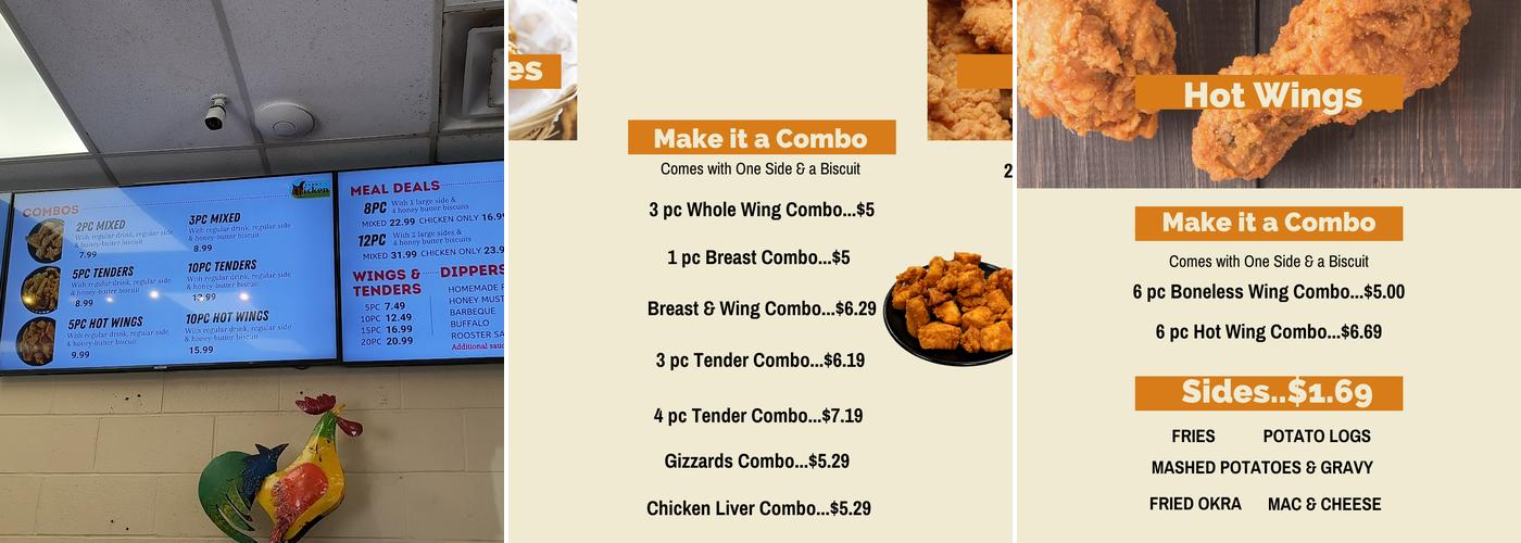 Perry's Chicken Menu