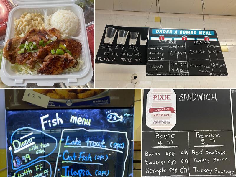 Pixie Pizza & Subs Menu