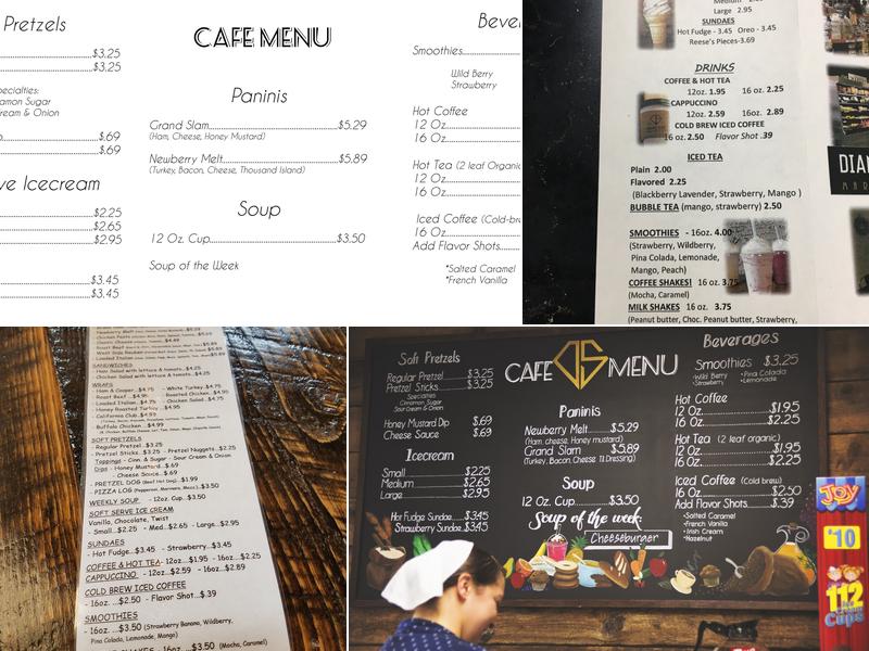 Diamond Square Market Deli Cafe Menu