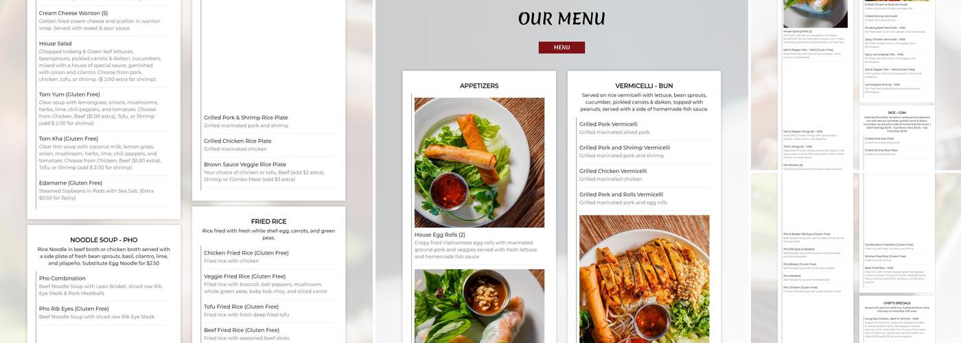 Simply Pho House Menu