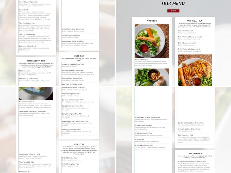 Simply Pho House Menu