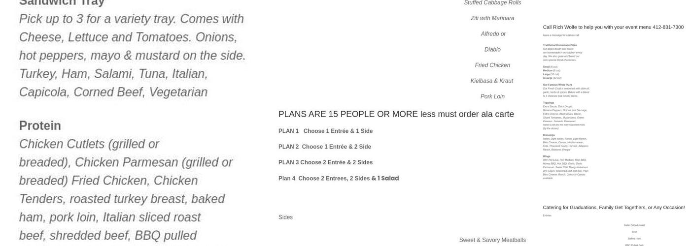 Trolley Stop Inn Menu