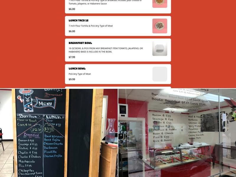 Chuspy's Burritos Menu