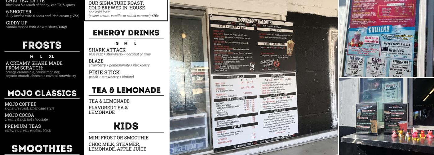 Mojo Coffee Menu