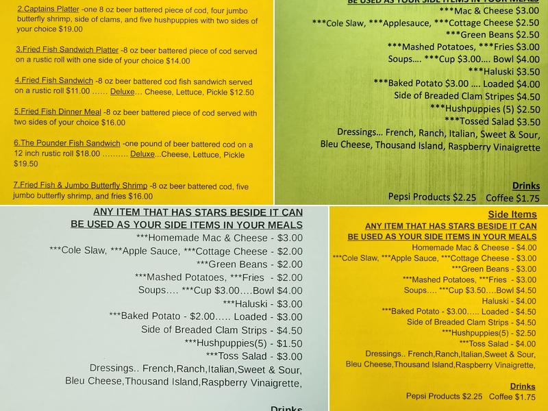 Smillie's Family Restaurant Menu