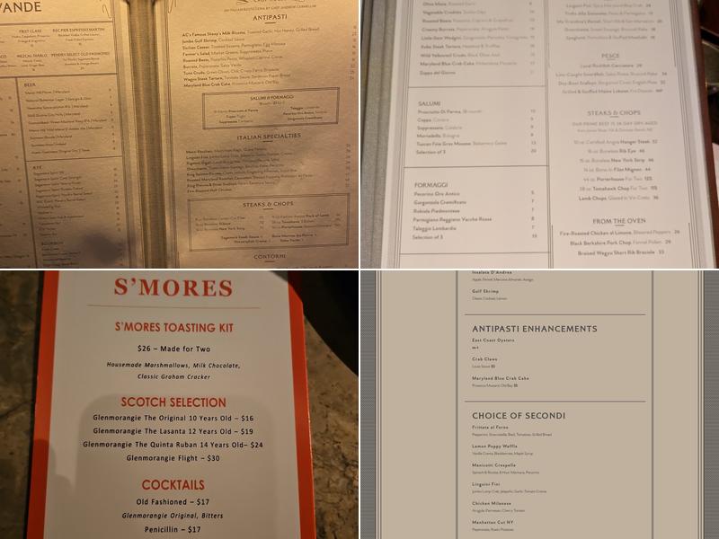 Rec Pier Chop House Menu