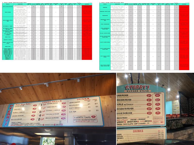 P. Terry's Burger Stand #5 Menu
