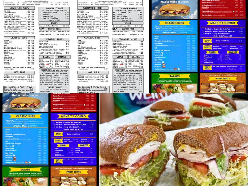 ThunderCloud Subs Menu