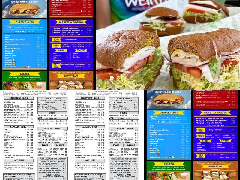 ThunderCloud Subs Menu