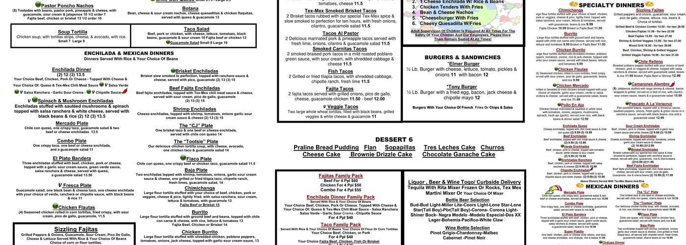 El Mercado Uptown Restaurant Menu