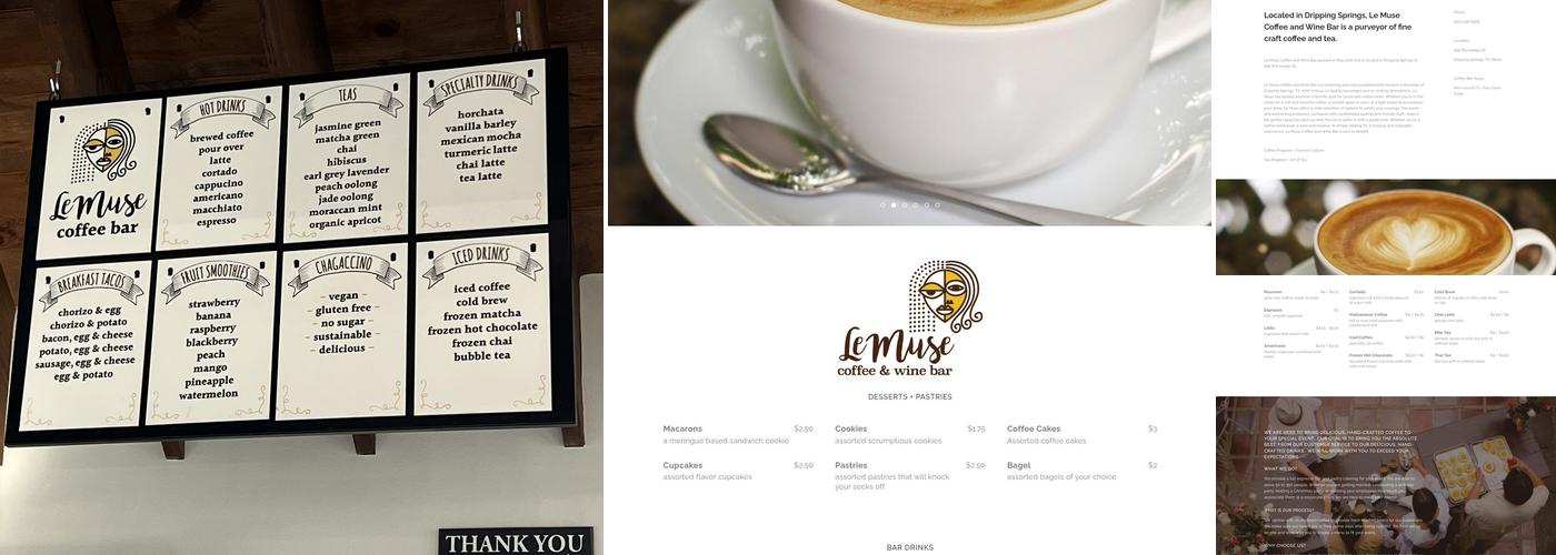 Le Muse Coffee Bar Menu