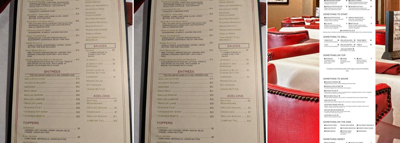 J5 Eat & Drink Menu