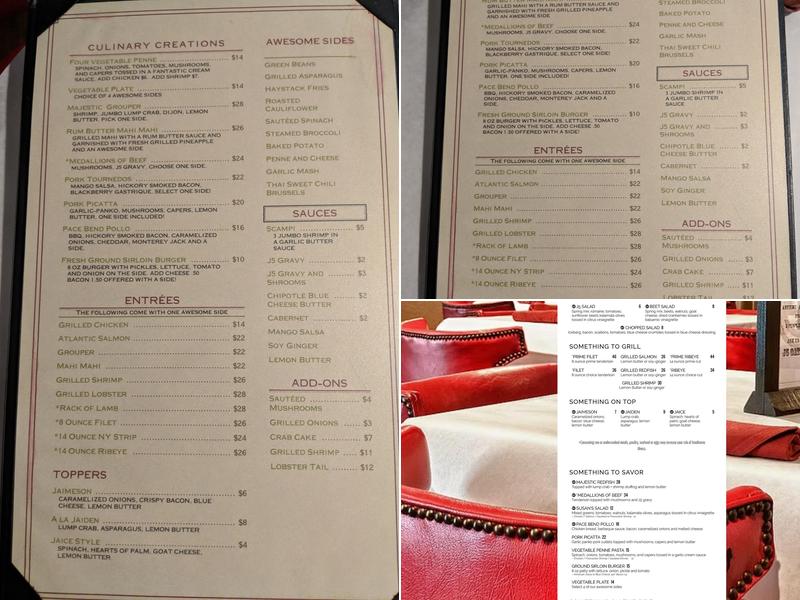 J5 Eat & Drink Menu