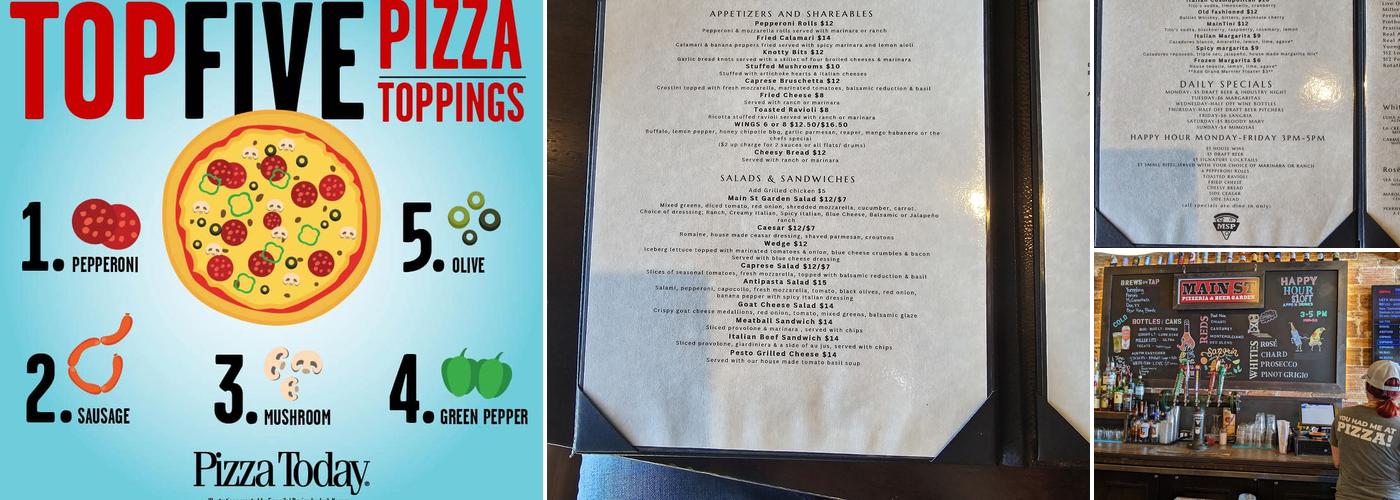 Main St. Pizzeria & Beer Garden Menu