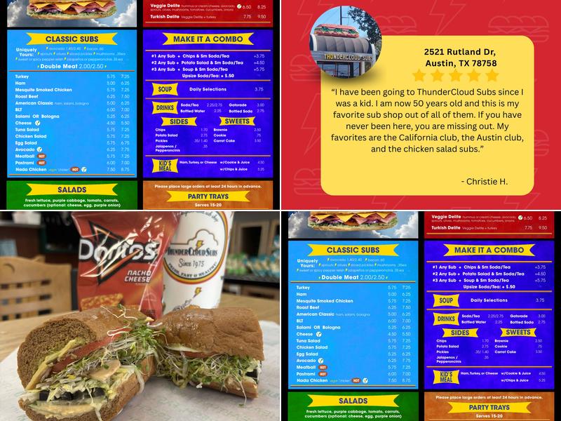 ThunderCloud Subs Menu