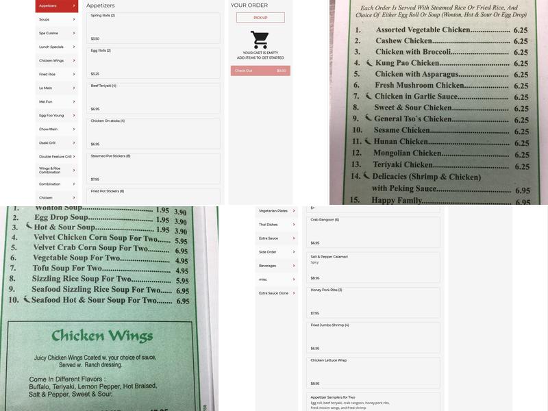 Zheng'Garden Chinese Restaurant Menu