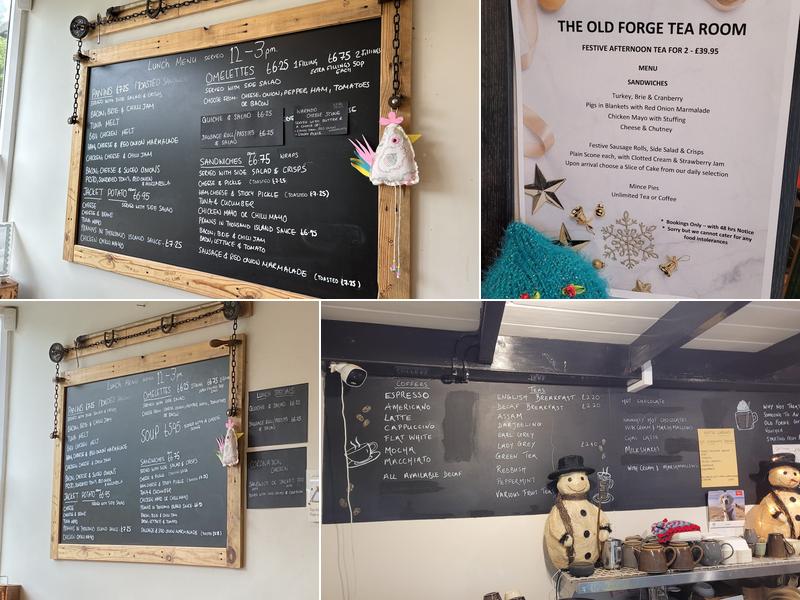 The Old Forge Tea Room Hambledon. Menu