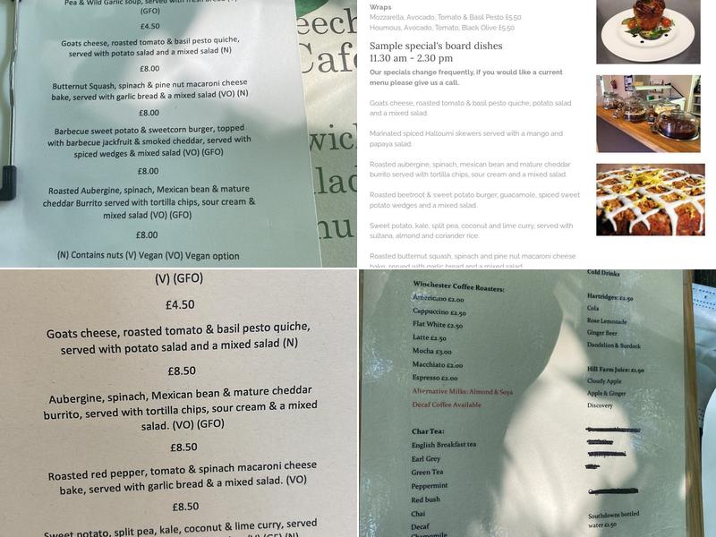 The Beech Cafe Menu