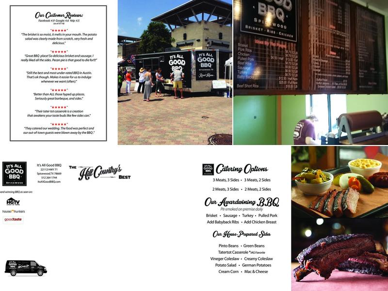 It’s All Good BBQ Menu