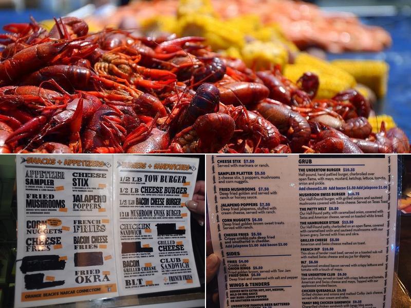 The Undertow Menu