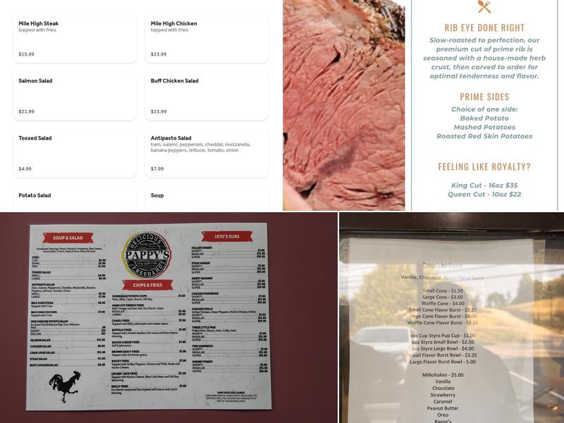 Pappy’s Menu
