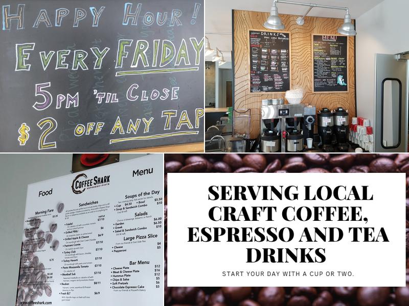 Coffee Shark Espresso and Pints Menu