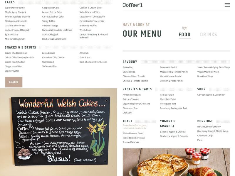 Coffee#1 Alresford Menu