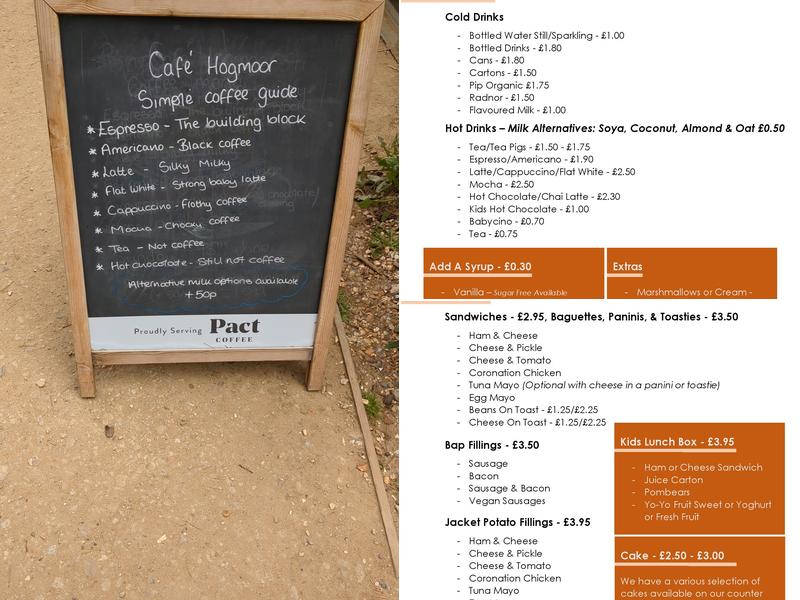 Cafe Hogmoor Menu