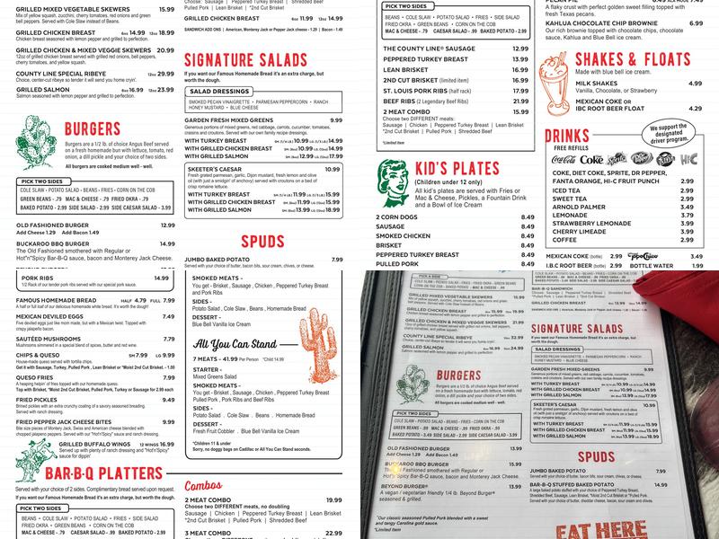 County Line Menu