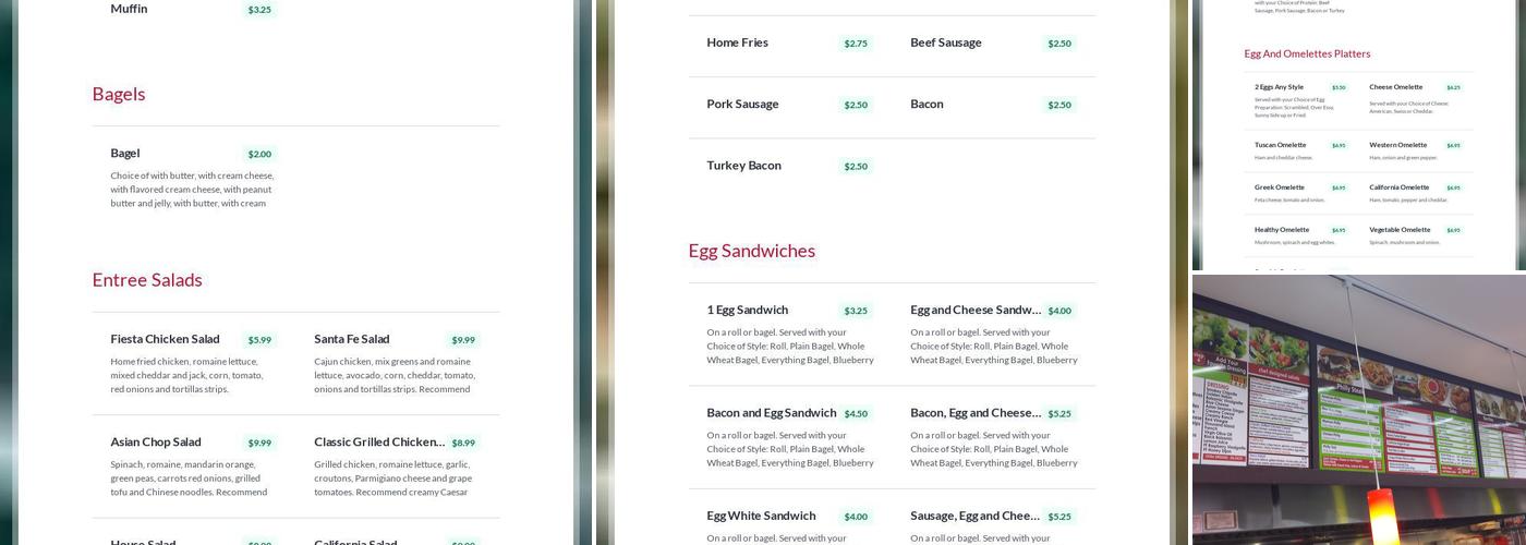 Panini Tozt Cafe Menu