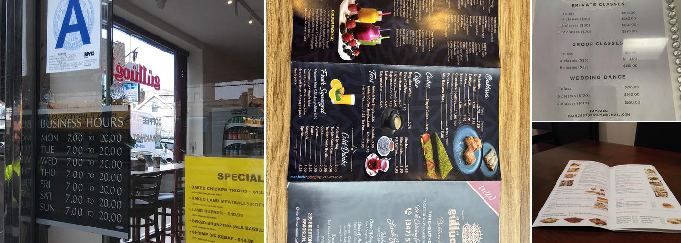 Güllüoglu Cafe&Bakery Menu