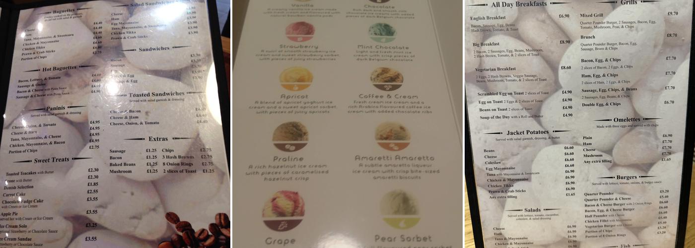 Stones Menu