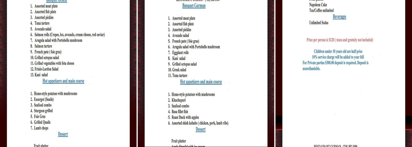 Gurman Menu
