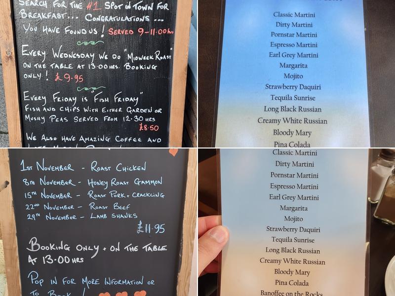 Austen's Cafe Menu