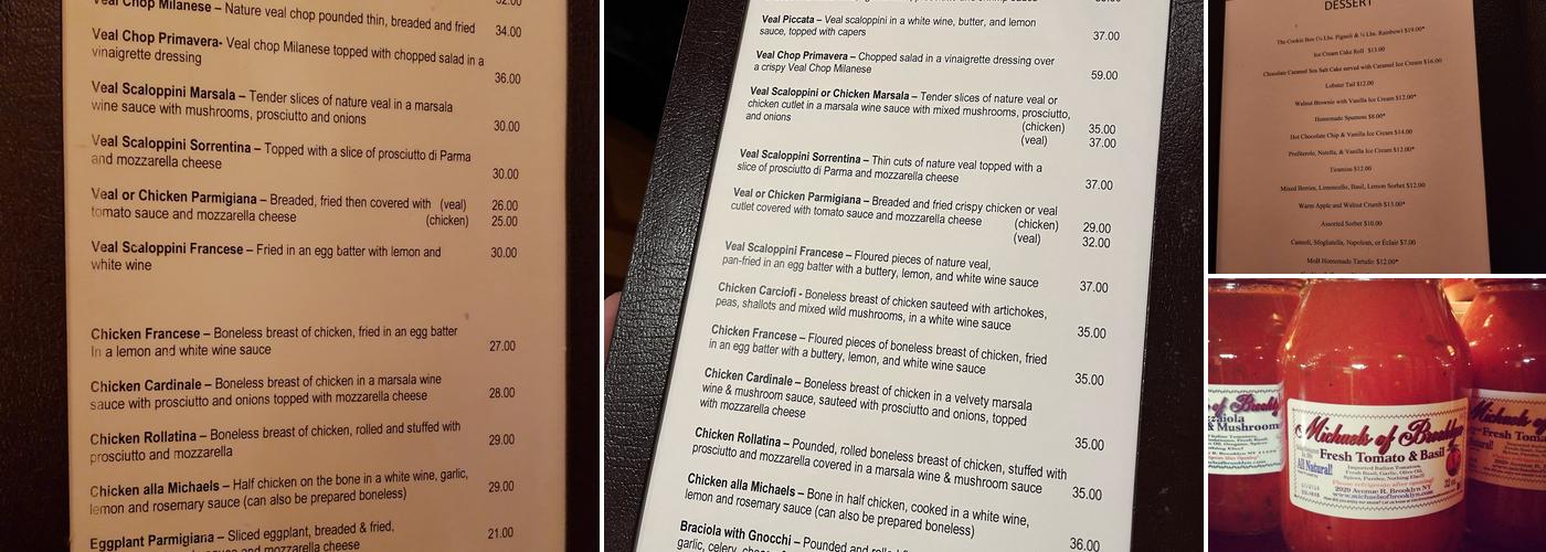 Michael’s Menu