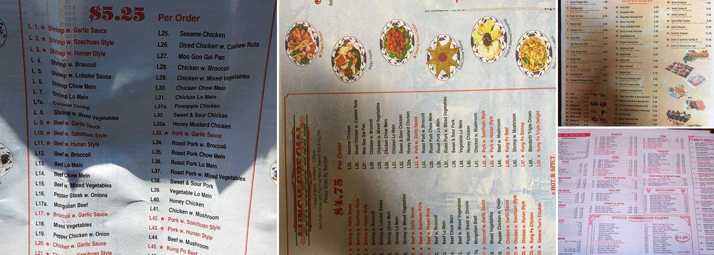 Peking Menu